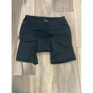 Men’s Size M Cycling Shorts with Chamois Pad – Black Elastic Waist